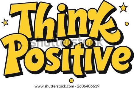 think positive wall background design illustration 