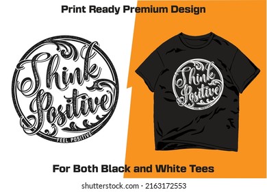 Think Positively print ready sublimation grunge design for shirts decor mugs vinyl other media