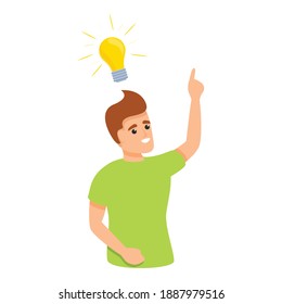 Think problem solving icon. Cartoon of think problem solving vector icon for web design isolated on white background