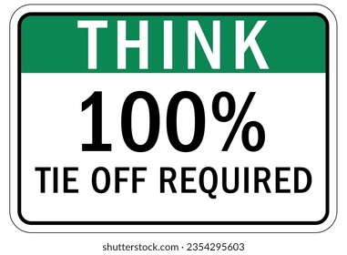 Think safety sign and labels