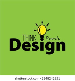 Think search design typography template art illustration sample