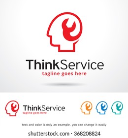 Think Service Logo Template Design Vector