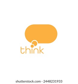 signo de pensamiento sobre fondo blanco