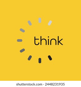 think sign on white background