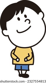 think smile boy school vector