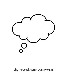 Think Speech Bubble icon in outline style