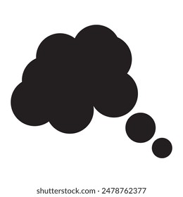 Think or speech bubble icon. Thought Comic Speech bubble vector illustration.