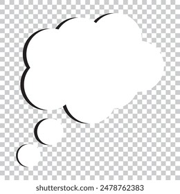 Icono de burbuja de pensamiento o discurso. Ilustración vectorial de burbujas de Thought Comic Speech.