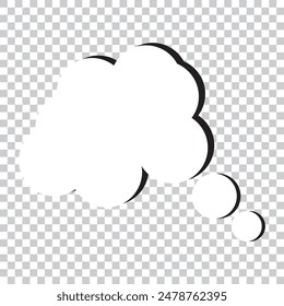 Think or speech bubble icon. Thought Comic Speech bubble vector illustration.