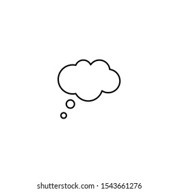 Think Speech Bubble line icon, outline isolated sign