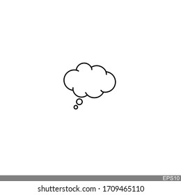 Icono de línea de burbuja de voz en fondo blanco.ilustración vectorial
