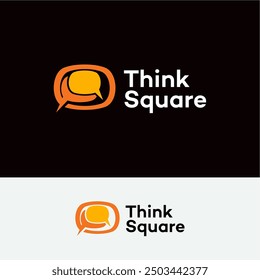 Think Square logo design ideas business name editable vector template  royalty free image