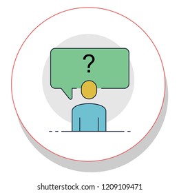 think square trendy icon on white background for web graphic