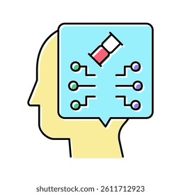 think startup idea color icon vector. think startup idea sign. isolated symbol illustration