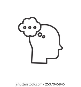 THINK stroke icon in black