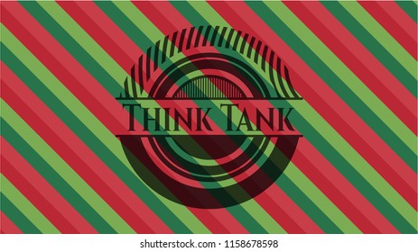 Think Tank christmas emblem background.