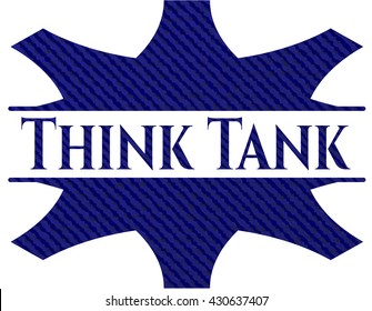 Think Tank emblem with denim high quality background