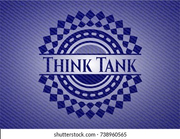 Think Tank emblem with denim high quality background