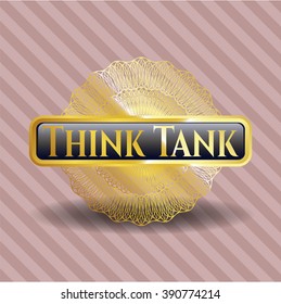 Think Tank golden emblem or badge
