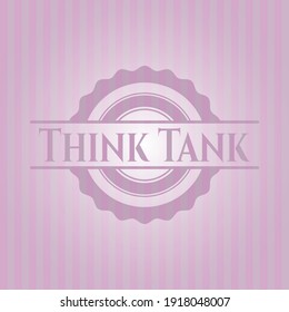 Think Tank Pink Icon Or Emblem. Vector Illustration. 