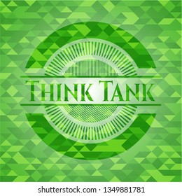 Think Tank Realistic Green Mosaic Emblem