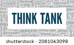 Think Tank vector illustration word cloud isolated on white background.