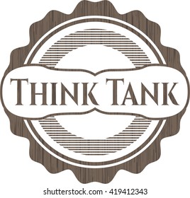 Think Tank wooden emblem