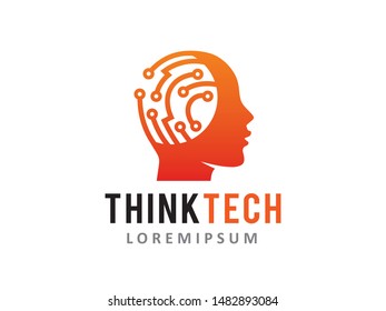 Think technology logo symbol or icon template