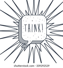 think text balloon design, vector illustration eps10 graphic 