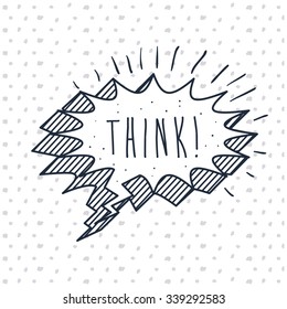 think text balloon design, vector illustration eps10 graphic 