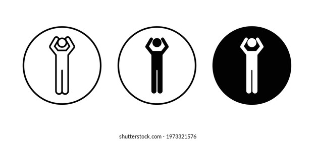 think thinking man icon, thought stick figure positions, human icons button, vector, sign, symbol, logo, illustration, editable stroke, flat design style isolated on white linear pictogram