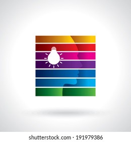 think Thoughts and options. vector illustration of head