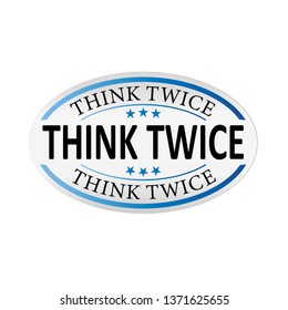 think twice paper colorful banners Design shape Vector label tag