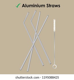 think use aluminium straw