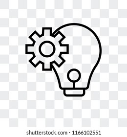 Think vector icon isolated on transparent background, Think logo concept