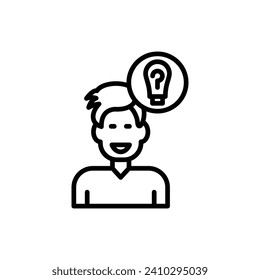 Think Vector Line Icon Design