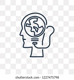 Think vector outline icon isolated on transparent background, high quality linear Think transparency concept can be used web and mobile