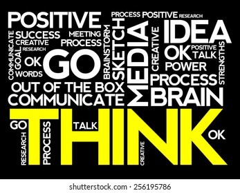 THINK word cloud business concept