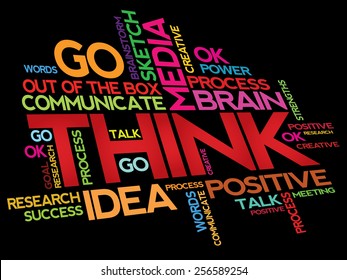 THINK word cloud business concept