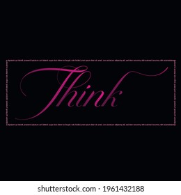 Think word slogan special illustration art design - Vector
