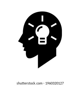 icono de pensar o logotipo símbolo de signo aislado ilustración vectorial - iconos vectoriales de estilo negro de alta calidad

