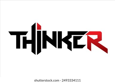 thinker typography design vector, for t-shirt, poster and other uses