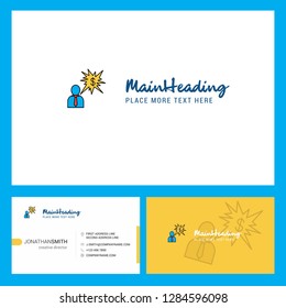 Thinking about dollar  Logo design with Tagline & Front and Back Busienss Card Template. Vector Creative Design