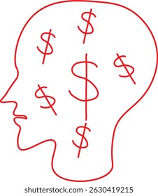  Thinking About Money Concept Illustration