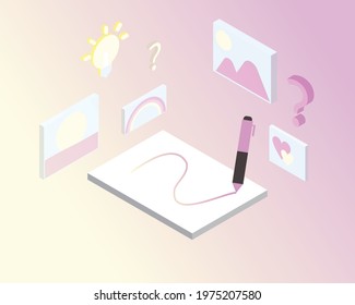 thinking about what to draw or what content to create