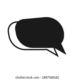 Thinking balloon, White blank speech bubbles. For chat applications. Vector illustration color editable isolated on blank background. Eps 10.