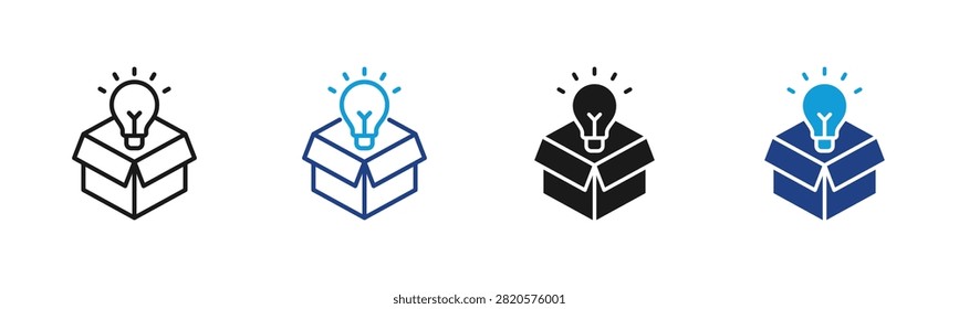 Thinking Box Web icon with multiple style collection