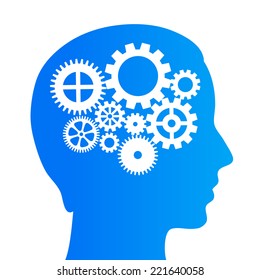 Thinking Brain With Gears