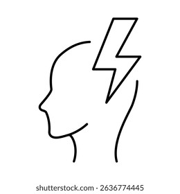 Thinking Brain Icon. Ideas, Intelligence, Ai, Knowledge, Learning, Neuron, Creativity, Inspiration, Brainstorm, Mindset Icons Editable Stroke Vector Illustration