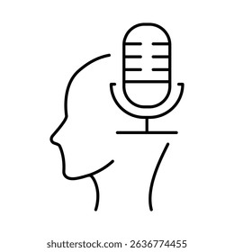 Thinking Brain Icon. Ideas, Intelligence, Ai, Knowledge, Learning, Neuron, Creativity, Inspiration, Brainstorm, Mindset Icons Editable Stroke Vector Illustration